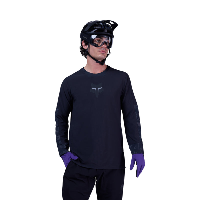 Koszulka Rowerowa Z Długim Rękawem Fox Defend Thermal Lunar Se Black
