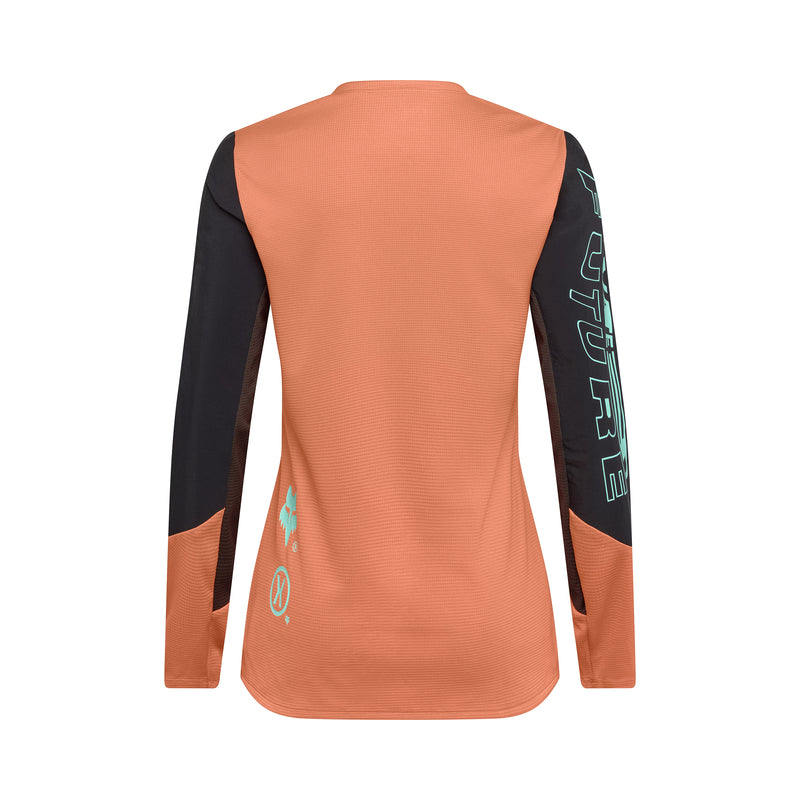 Koszulka Rowerowa Z Długim Rękawem Damska Fox Defend Elevated Coral
