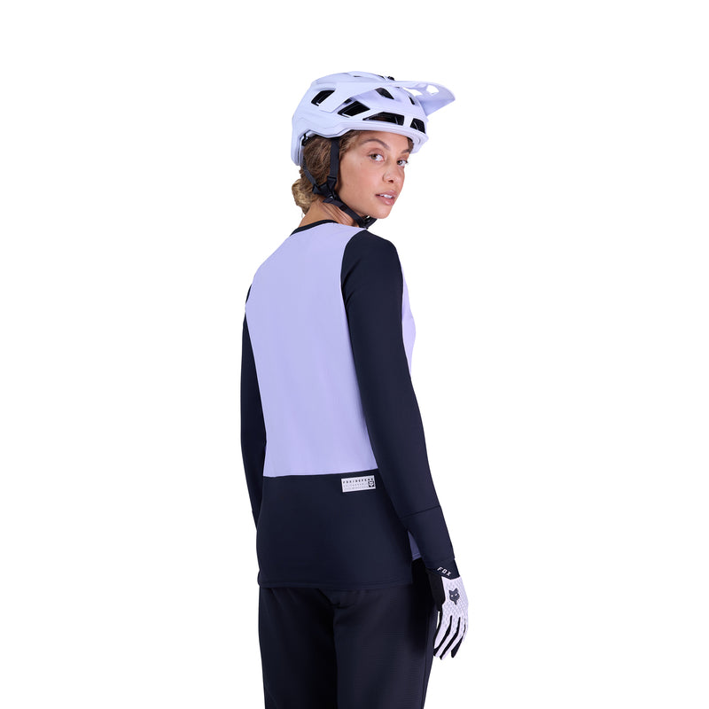 Koszulka Rowerowa Z Długim Rękawem Damska Fox Defend Thermal Lilac