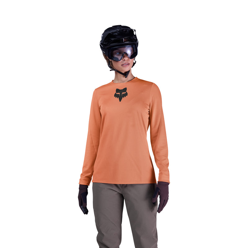 Koszulka Rowerowa Z Długim Rękawem Damska Fox Ranger Fox Head Coral
