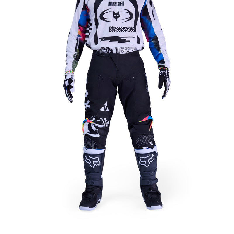 Spodnie Motocyklowe Fox 180 Image Cosmo White Black