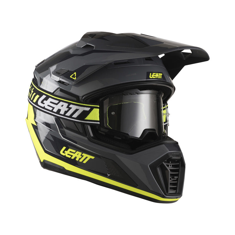 KASK MOTOCYKLOWY Z GOGLAMI LEATT ADV 7.5 HI-VIZ YELLOW S