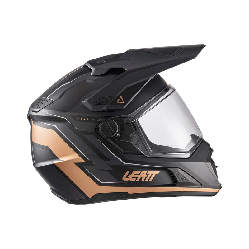 KASK MOTOCYKLOWY Z GOGLAMI LEATT ADV 7.5 BLACK BRONZE S