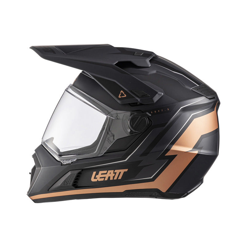 KASK MOTOCYKLOWY Z GOGLAMI LEATT ADV 7.5 BLACK BRONZE S