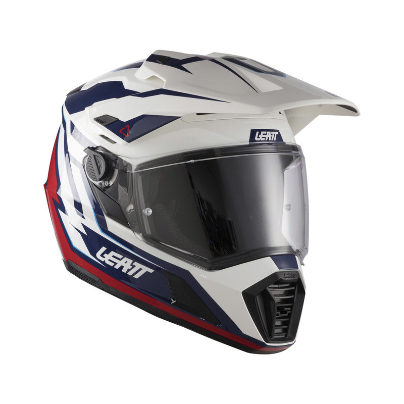 KASK MOTOCYKLOWY Z GOGLAMI LEATT ADV 7.5 ROYAL BLUE RED S