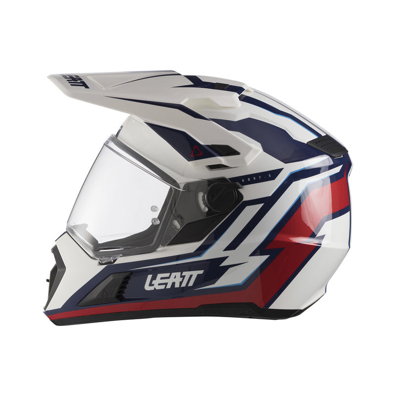 KASK MOTOCYKLOWY Z GOGLAMI LEATT ADV 7.5 ROYAL BLUE RED S