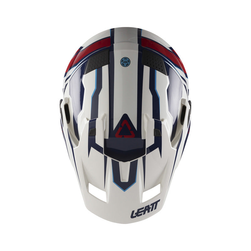 KASK MOTOCYKLOWY Z GOGLAMI LEATT ADV 7.5 ROYAL BLUE RED S
