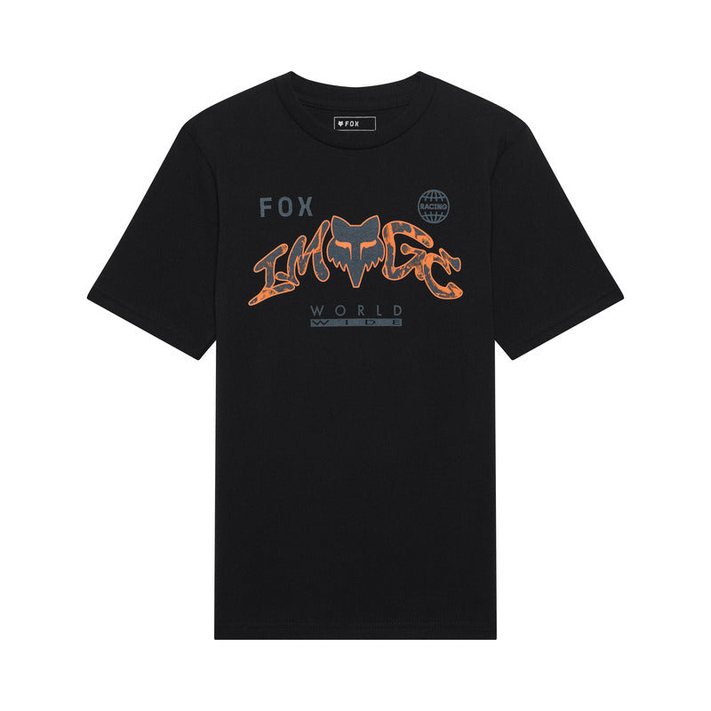 T-shirt Junior Fox Image Print Ultra Black