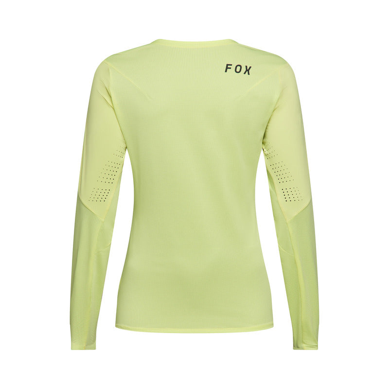 Koszulka Rowerowa Z Długim Rękawem Damska Fox Flexair Lime