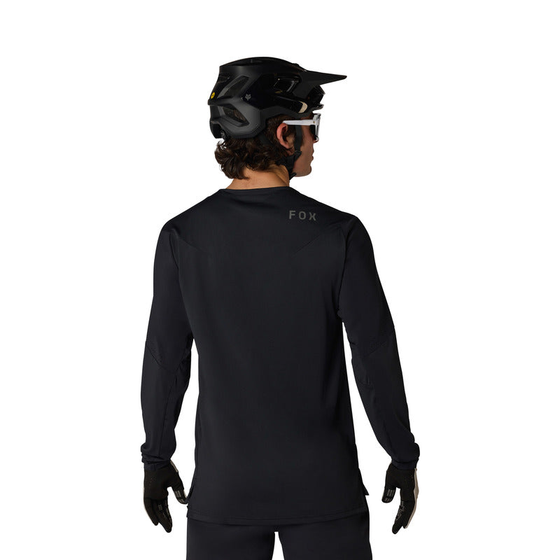 Koszulka Rowerowa Z Długim Rękawem Fox Flexair Black