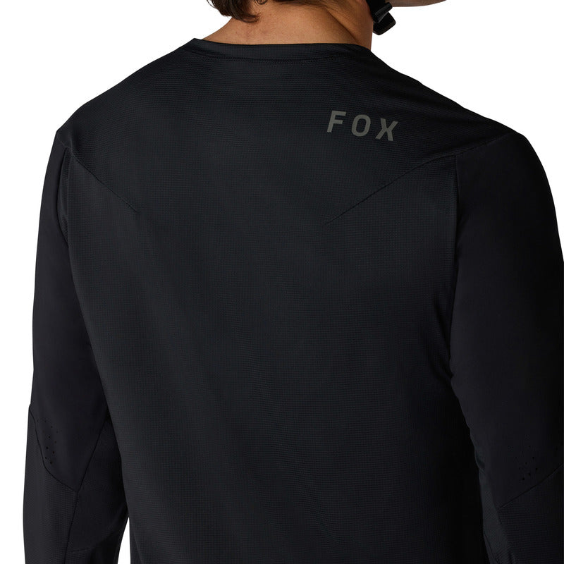 Koszulka Rowerowa Z Długim Rękawem Fox Flexair Black