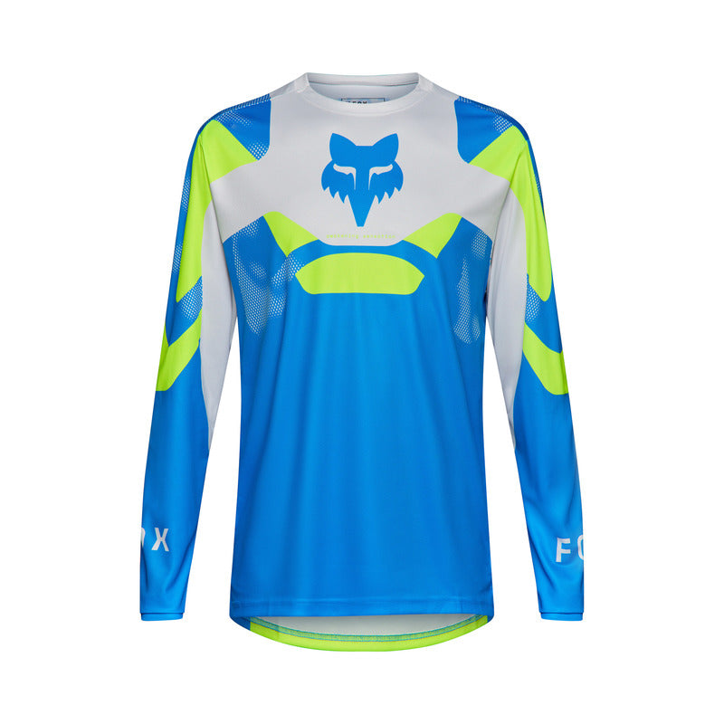 Koszulka Rowerowa Z Długim Rękawem Fox Ranger Tactile Blue Jewel