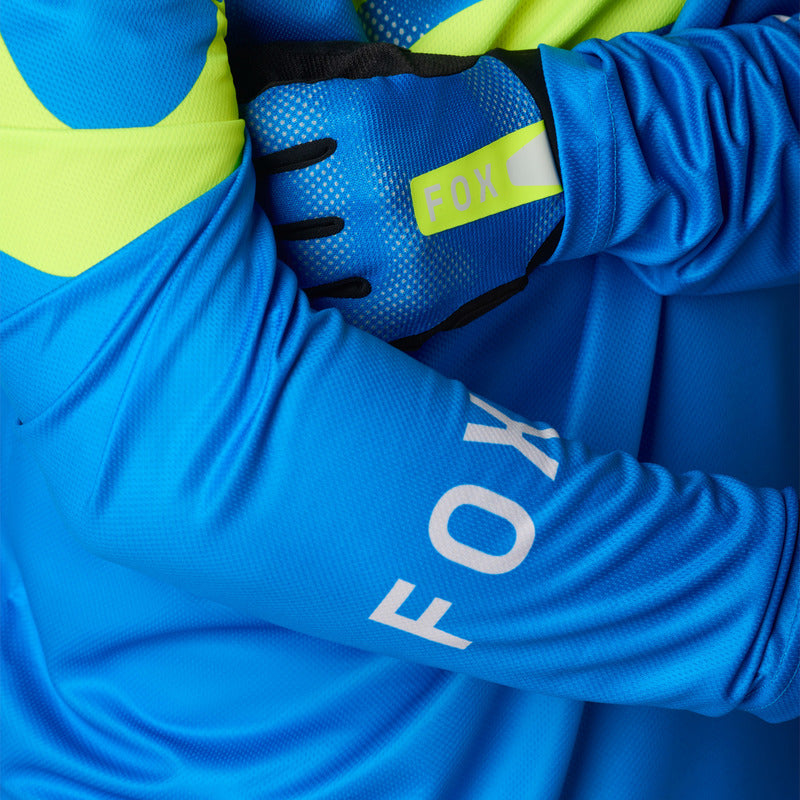 Koszulka Rowerowa Z Długim Rękawem Fox Ranger Tactile Blue Jewel