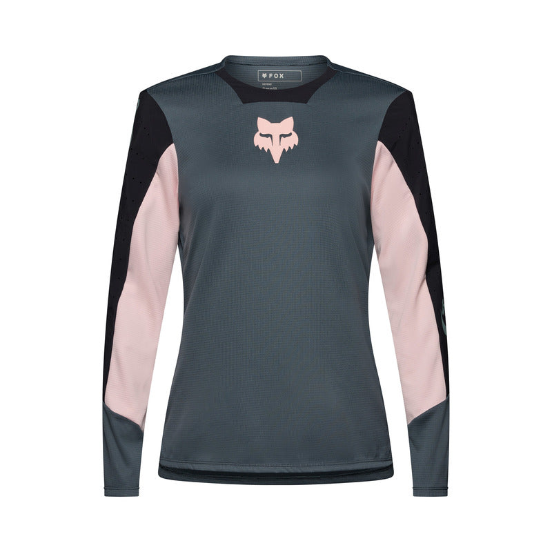 Koszulka Rowerowa Z Długim Rękawem Damska Fox Defend Creation Deep Cobalt