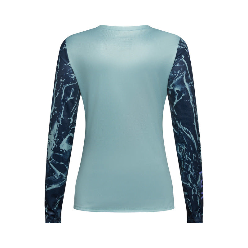 Koszulka Rowerowa Z Długim Rękawem Damska Fox Ranger Img Print Arctic Blue