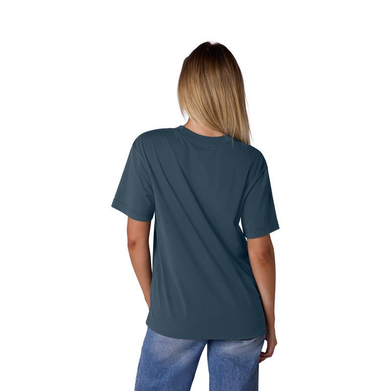 T-shirt Damski Fox Image Print Deep Cobalt