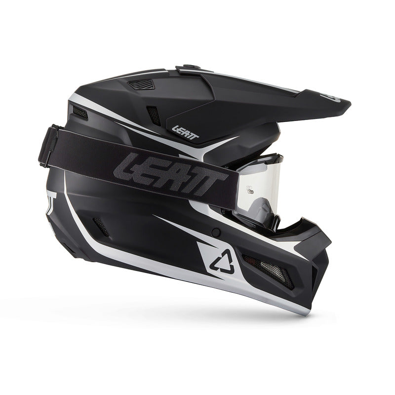 KASK MOTOCYKLOWY Z GOGLAMI LEATT KIT MOTO 3.5 BLACK XS