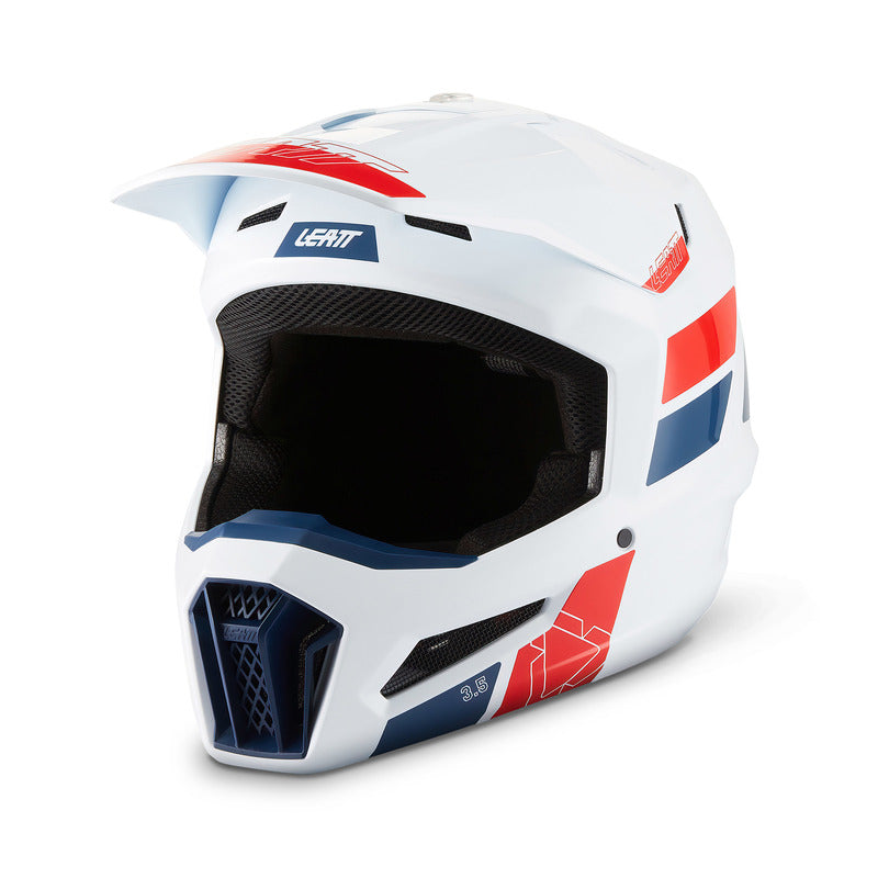 KASK MOTOCYKLOWY Z GOGLAMI LEATT KIT MOTO 3.5 WHITE S