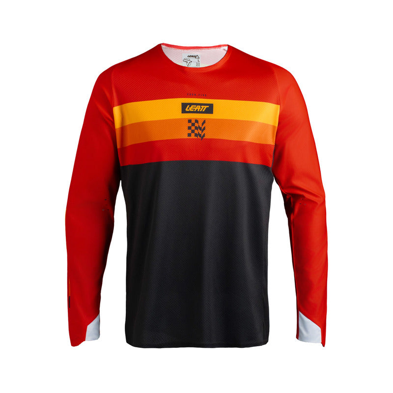 BLUZA OFFROADOWA LEATT MOTO 4.5 ENDURO STRIPE RED S