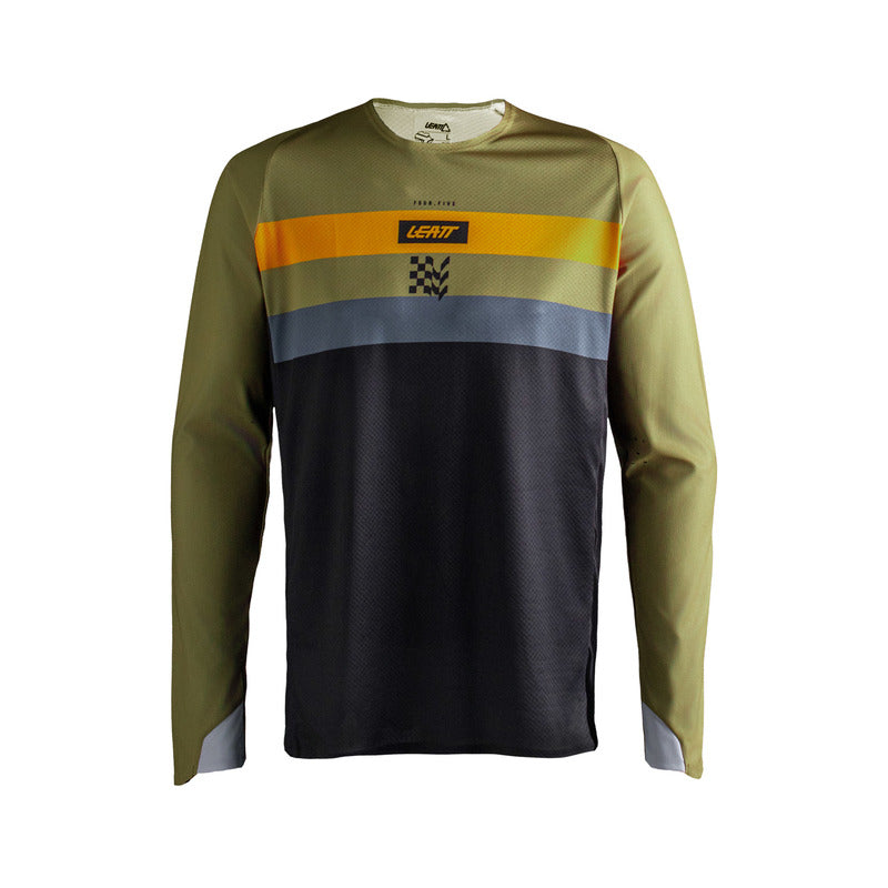 BLUZA OFFROADOWA LEATT MOTO 4.5 ENDURO STRIPE KHAKI BROWN S