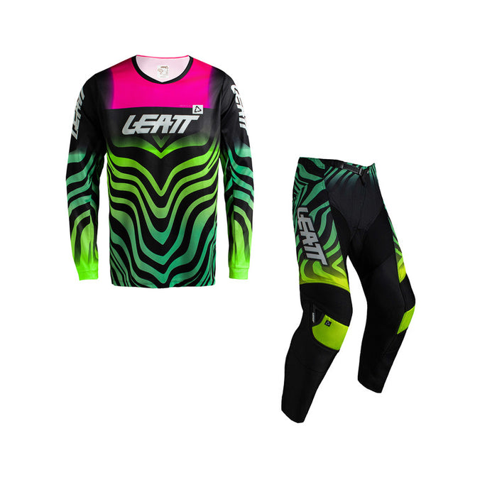 STRÓJ OFFROADOWY BLUZA I SPODNIE LEATT KIT MOTO 3.5 TIGER PINK XS