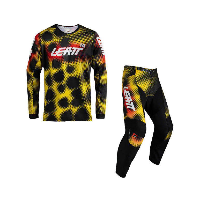 STRÓJ OFFROADOWY BLUZA I SPODNIE LEATT KIT MOTO 3.5 LEOPARD YELLOW XS