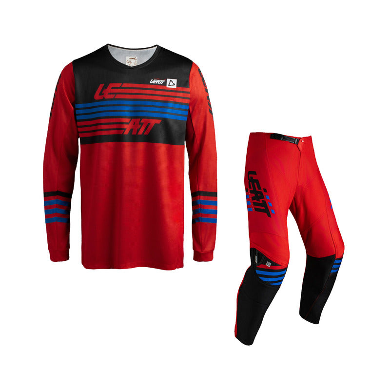 STRÓJ OFFROADOWY BLUZA I SPODNIE JUNIOR LEATT MINI KIT 3.5 STRIPES RED XS
