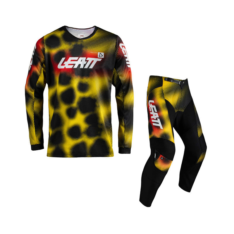 STRÓJ OFFROADOWY BLUZA I SPODNIE JUNIOR LEATT KIT 3.5 LEOPARD YELLOW S