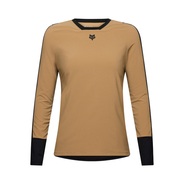 Koszulka Rowerowa Z Długim Rękawem Damska Fox Defend Thermal Brown Sugar