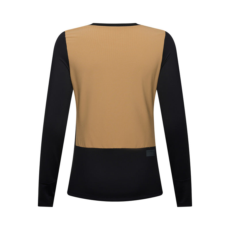 Koszulka Rowerowa Z Długim Rękawem Damska Fox Defend Thermal Brown Sugar