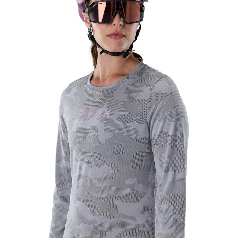 Koszulka Rowerowa Z Długim Rękawem Damska Fox Ranger Tru Dri Ls Pewter