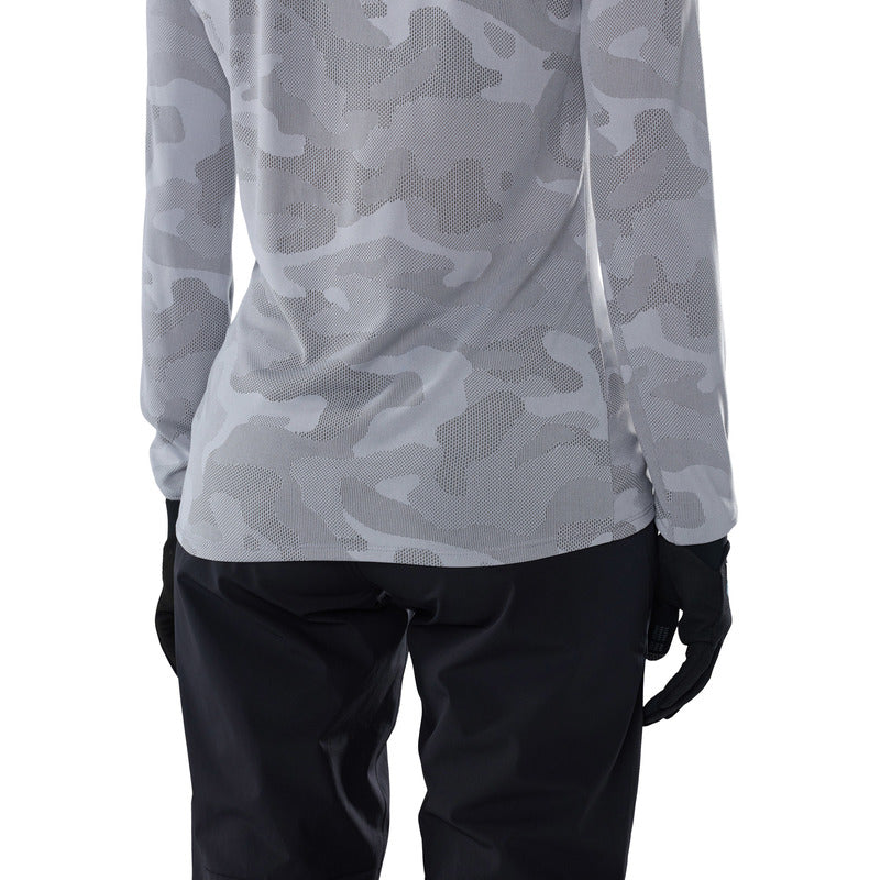 Koszulka Rowerowa Z Długim Rękawem Damska Fox Ranger Tru Dri Ls Pewter