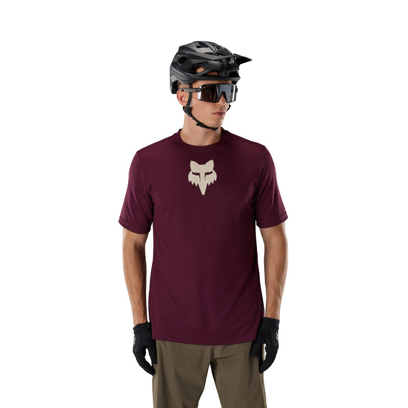 Koszulka Rowerowa Fox Ranger Head Dark Maroon