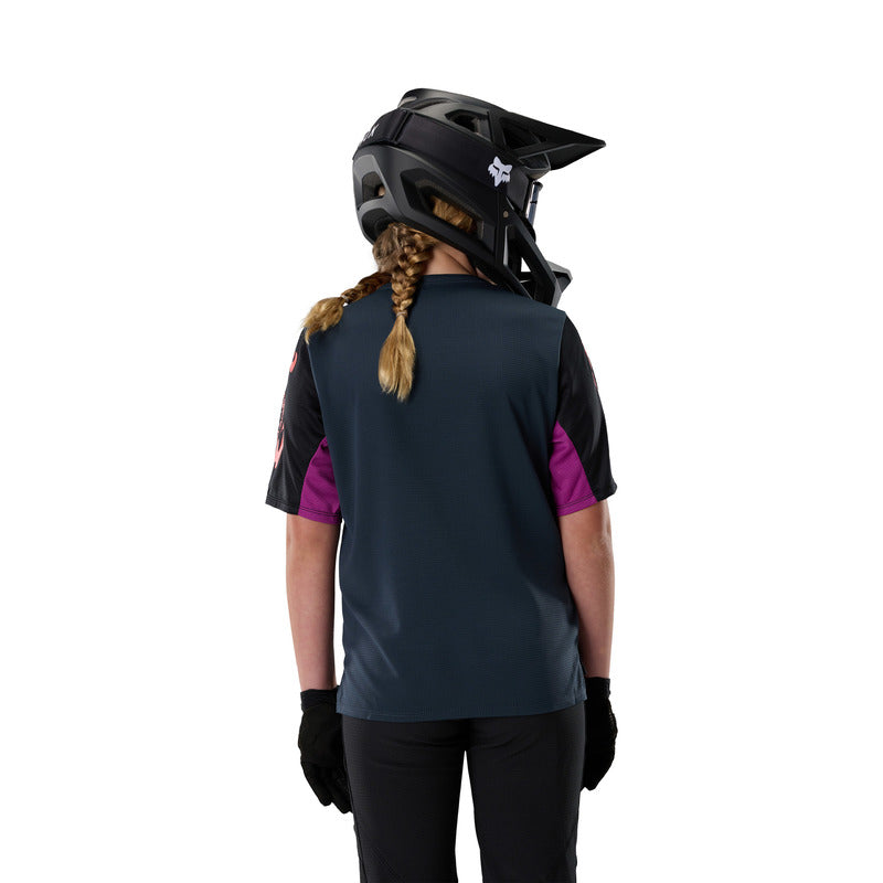 Koszulka Rowerowa Junior Fox Defend Ss Creation Galaxy Blue