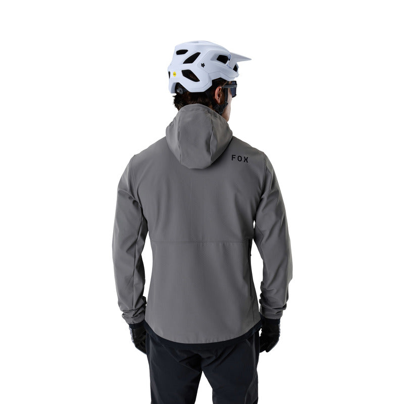 Bluza Rowerowa Z Kapturem Fox Ranger Fire Hoodie Pewter