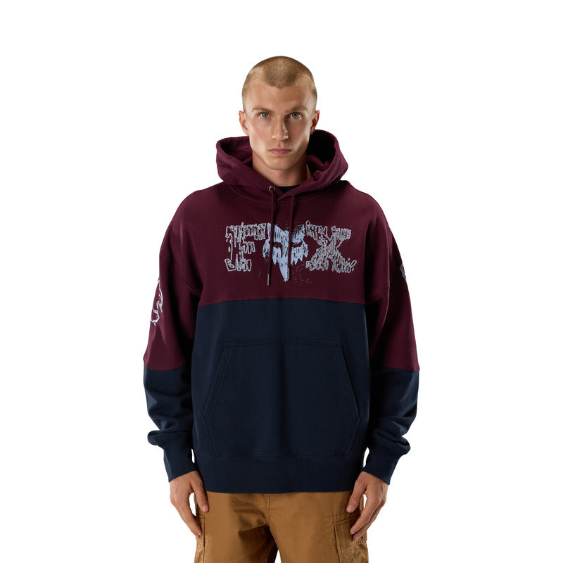 Bluza Z Kapturem Fox Abyss Fleece Po Dark Maroon