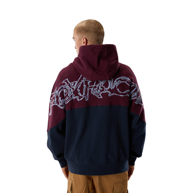 Bluza Z Kapturem Fox Abyss Fleece Po Dark Maroon