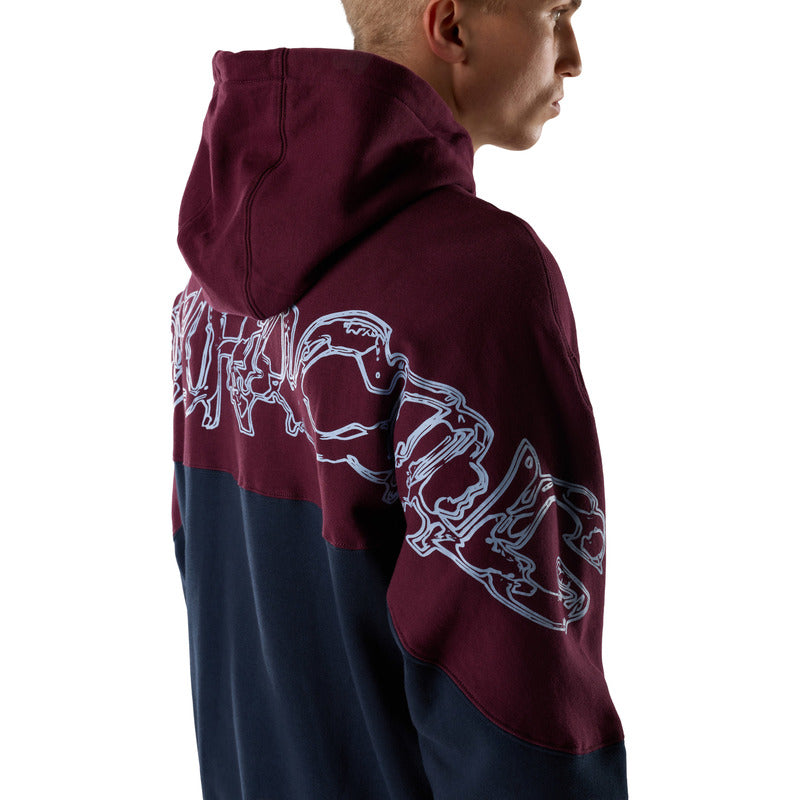 Bluza Z Kapturem Fox Abyss Fleece Po Dark Maroon