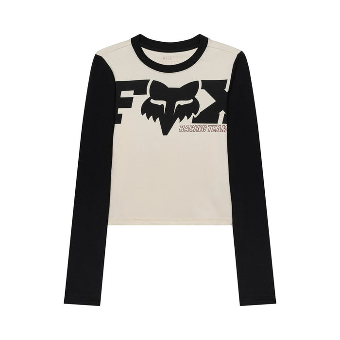 Koszulka Z Długim Rękawem Damska Fox Coldpress Rib Ls Pearl White
