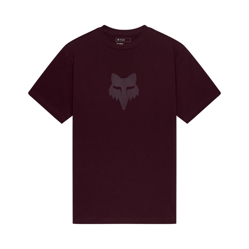 T-shirt Fox Head Heavyweight Dark Maroon