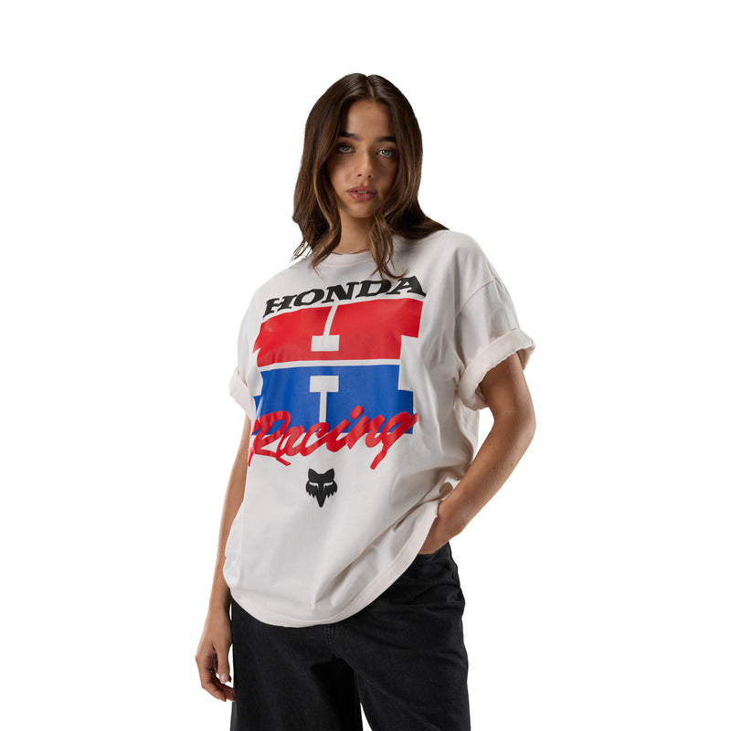 T-shirt Fox Honda Midweight Off White